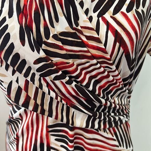 DKNY black multicolored patterned short sleeve blouse Size S New - Picture 7 of 10